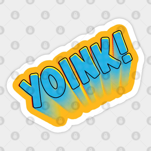 Yoink! Blue Halftone Sticker by deancoledesign